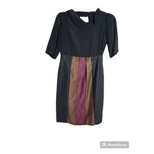 Madison Marcus Black Pleated Dress XS